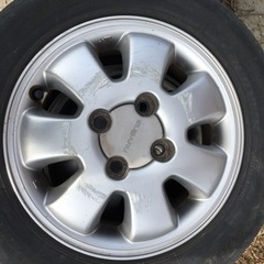 サンバーディアスワゴンスーパーチャージャー純正　13インチタイヤホイール 155/65R13の画像