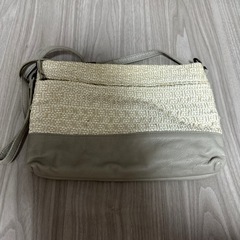 麻ショルダーバッグ　クラッチバッグの画像