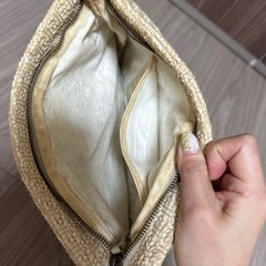 麻ショルダーバッグ　クラッチバッグの画像