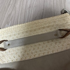 麻ショルダーバッグ　クラッチバッグの画像