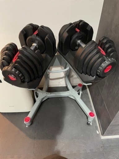 可変式ダンベル、ラックセット‼️スポーツ フィットネス、トレーニング