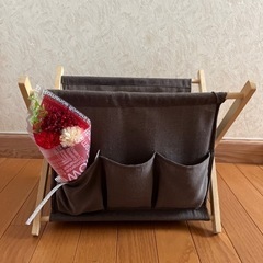 マガジンラック 折りたたみ 収納ボックス 布製　お花付