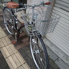 美品☆Coronet Noel[コロネットノエル]27吋 ファッションシティーサイクル 外装6段/LEDオート(マットショコラ)の画像