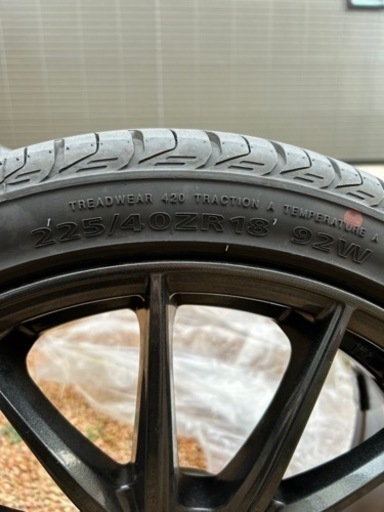 ホイールタイヤ4本セット225/40/R18