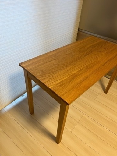 （週末限定値下げ実施）無印良品  無垢材デスク（引出付）オーク材