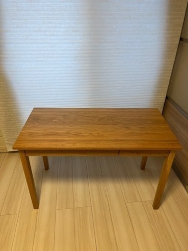 （週末限定値下げ実施）無印良品  無垢材デスク（引出付）オーク材
