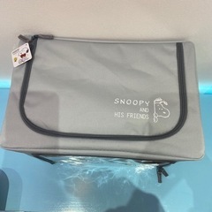 🍦新品🍦SNOOPY スヌーピー 窓付き折りたたみ収納BOX【ライトグレー】の画像