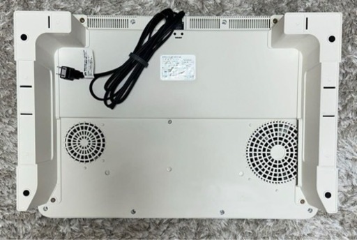 IRIS OHYAMA　2口IHクッキングヒーター 脚付 ホワイト 　IHK-W12S-W
