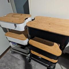 IKEA　ワゴン　収納　キッチンワゴン　ロースフルト　白１個の画像
