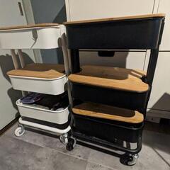 IKEA　ワゴン　収納　キッチンワゴン　ロースフルト　白１個の画像