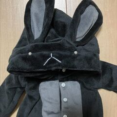 MDD ドール服　うさぎ　ジャンプスーツ　つなぎ服（黒）の画像