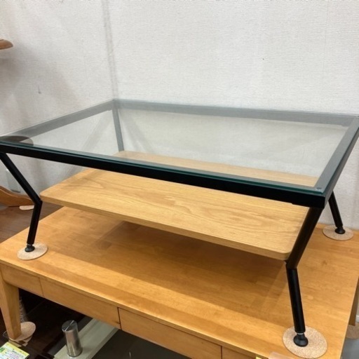 5/30 値下げオシャレFrancfranc ガラストップセンターテーブル フラン