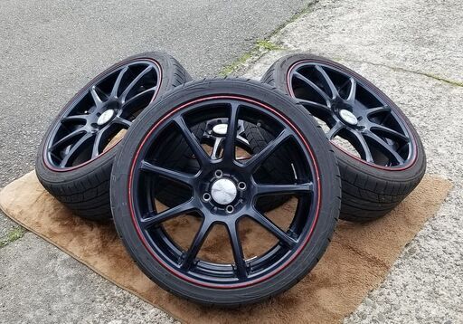 ホイール タイヤ 18インチ 4本セット 4穴 PCD100 205/40R18