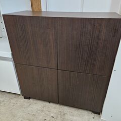 リサイクルショップどりーむ荒田店 No10778　新生活応援！　キャビネット　ブラウン　扉付き♪　の画像
