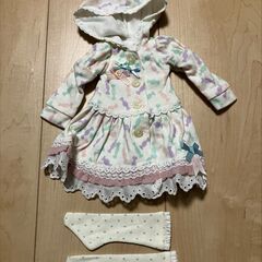 MDD ドール服　飴柄　フード　ワンピース