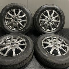 【DUNLOP ENASAVE EC300 145/80R13】夏タイヤ【MANARAY EuroSport 13インチ 4J4HPCD100+43】バリ溝 タント モコ等　(VTH897)