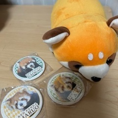 最終値下げ☆日本平動物園 レッサーパンダぬいぐるみと缶バッジセット②