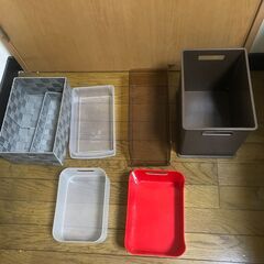 【あげます】無印良品のダストボックスと、収納ケースの画像