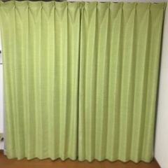 カーテン みどり&レース 幅100cm×丈200cm