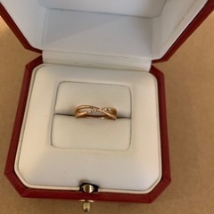 4℃ ダイヤ　ピンキーリングの画像