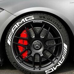 8部セット（/4本タイヤ）Mercedes-Benz メルセデスベンツ AMG 3D タイヤ レター ステッカー デカール PETRONAS ペトロナスの画像