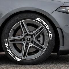 8部セット（/4本タイヤ）Mercedes-Benz メルセデスベンツ AMG 3D タイヤ レター ステッカー デカール PETRONAS ペトロナスの画像