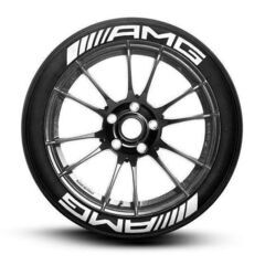 8部セット（/4本タイヤ）Mercedes-Benz メルセデスベンツ AMG 3D タイヤ レター ステッカー デカール PETRONAS ペトロナスの画像