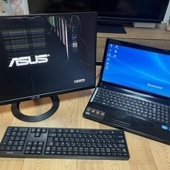 PC、モニター、キーボード（故障あり・処分目的）