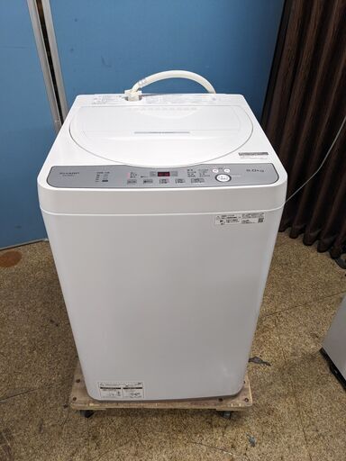SHARP 全自動電気洗濯機 6.0kg 2022年製 ES-GE6FJ-W ガンコつけおき 防カビ加工
