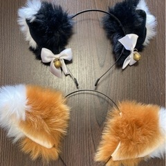 猫耳　獣耳カチューシャ　セット