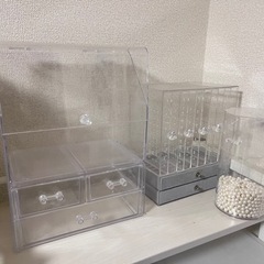化粧品収納ボックス、アクセサリー収納ボックス、化粧ブラシ収納ボックス