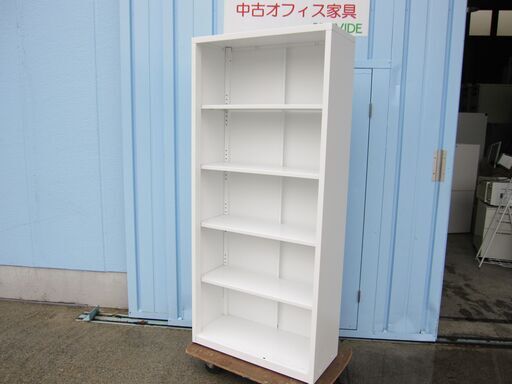 オープン書庫　ホワイト　800ｘ350ｘ1790