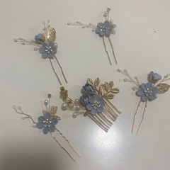 髪飾り　花　ウェディング　ヘッドドレス　結婚式　卒業式　成人式の画像