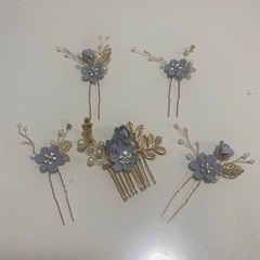 髪飾り　花　ウェディング　ヘッドドレス　結婚式　卒業式　成人式の画像