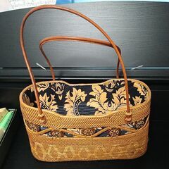 アタの籠バッグ　大の画像
