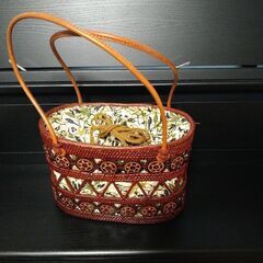 アタの籠バッグ　小