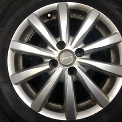 【BS NEXTRY 185/65R15】夏タイヤ【BS VAGGIO A18 15インチ 6J4HPCD100+45】21年製 バリ溝 イスト アクア デミオ等　(VTH901)の画像