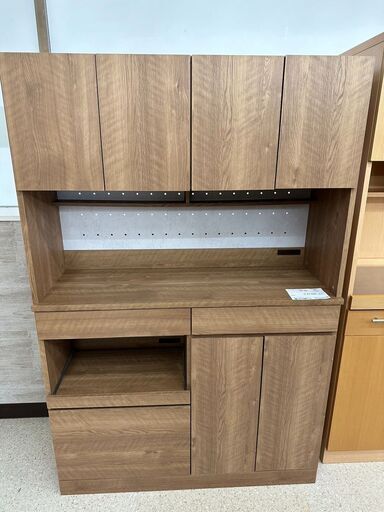 ★ジモティ割あり★ ㈱ベガコーポレーション レンジボード 茶 H180×D41×W120 クリーニング済み TJ4957