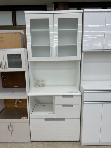 ★ジモティ割あり★ ニトリ レンジボード 白 H200×D42×W80 クリーニング済み TJ4958