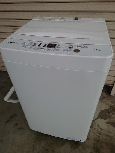 【決まりました】☆ハイセンス 5．5kg全自動洗濯機 オリジナル ホワイト HW-E5503