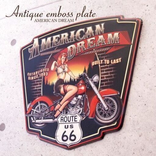 アンティークエンボスプレート AMERICAN DREAM