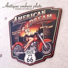 アンティークエンボスプレート AMERICAN DREAM