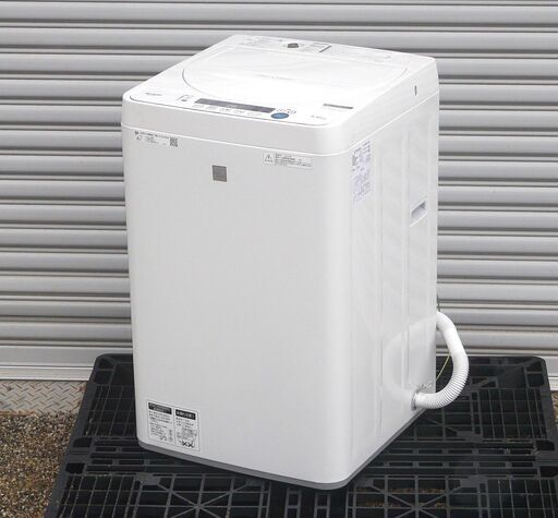 配達先決定　設置・無料配達します美品2020年製シャープ ES-G4E7-KW洗濯機4.5㎏SHARP