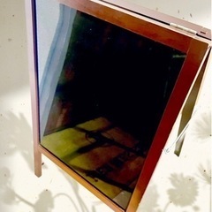 A型ブラックボード 両面（光沢あり）ダークブラウン マグネット可の画像