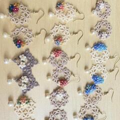 ハンドメイド アクセサリー ピアスの画像