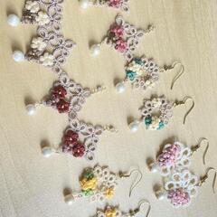 ハンドメイド アクセサリー ピアスの画像