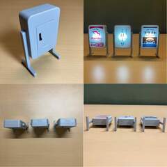 ミニチュア「光る看板」３種セット（1/12スケール）の画像