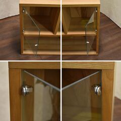 【ヤ取終了5/10】≪yt1210ジ≫ IKEA/イケア TRABY/トレービー ガラス扉キャビネット 幅80cm 飾り棚/収納棚 組立済 加工あり 現状品 60310-03の画像