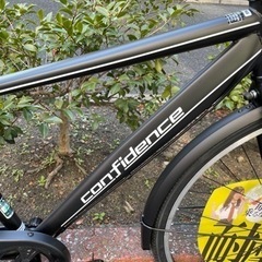 🔶新車🔶　通勤通学に✨　シティークロス　27インチ　SHIMANO/外装6段変速　LEDオートライト　マットブラック　ワイドバスケット　166㎝～　点検調整永久無料✨　西宮市　自転車　シティーサイクルの画像