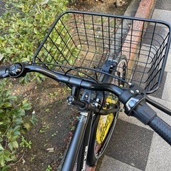 🔶新車🔶　通勤通学に✨　シティークロス　27インチ　SHIMANO/外装6段変速　LEDオートライト　マットブラック　ワイドバスケット　166㎝～　点検調整永久無料✨　西宮市　自転車　シティーサイクルの画像